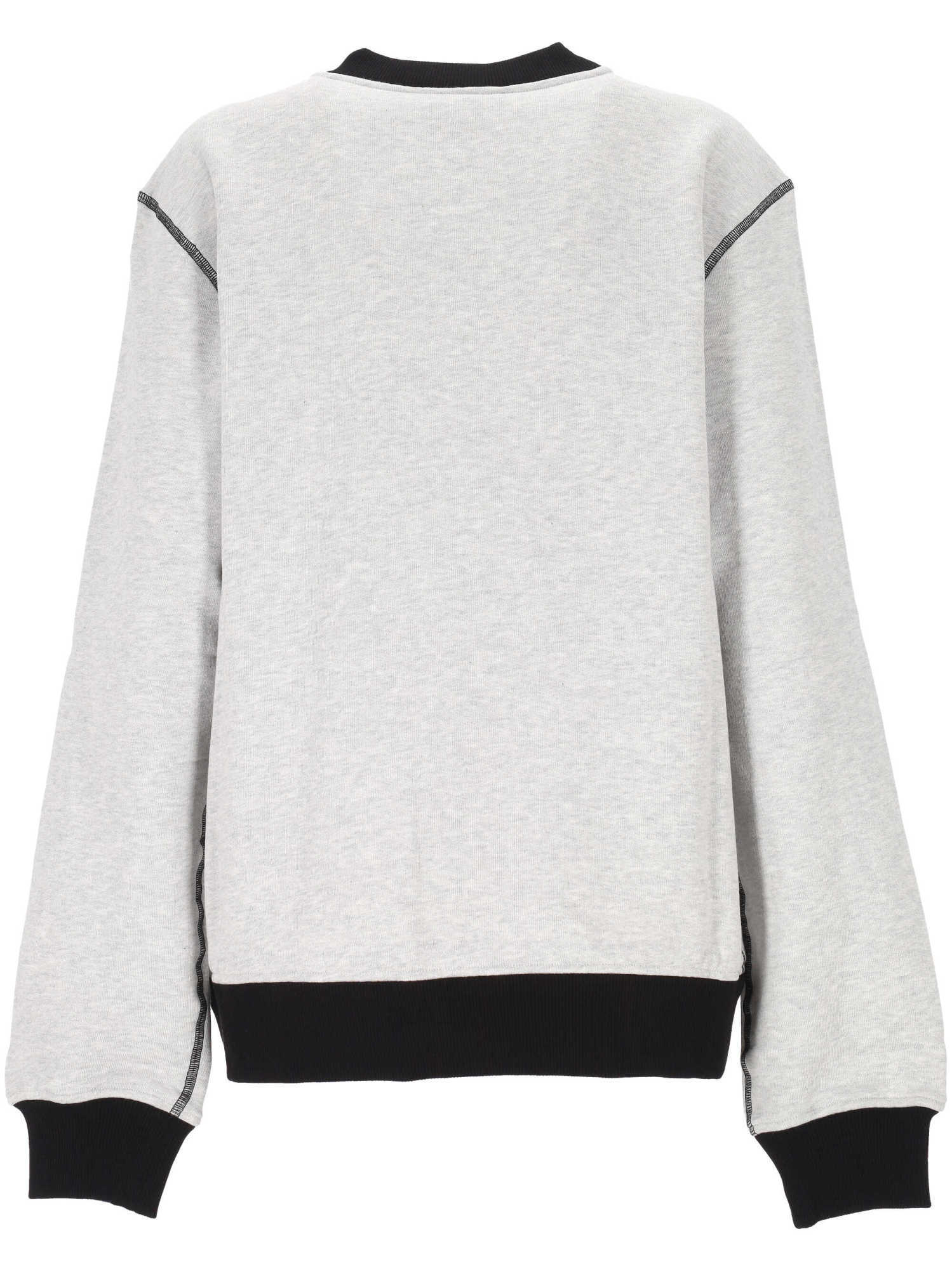 Dolce & Gabbana Round Neck Long-sleeved Sweatshirt In Gray