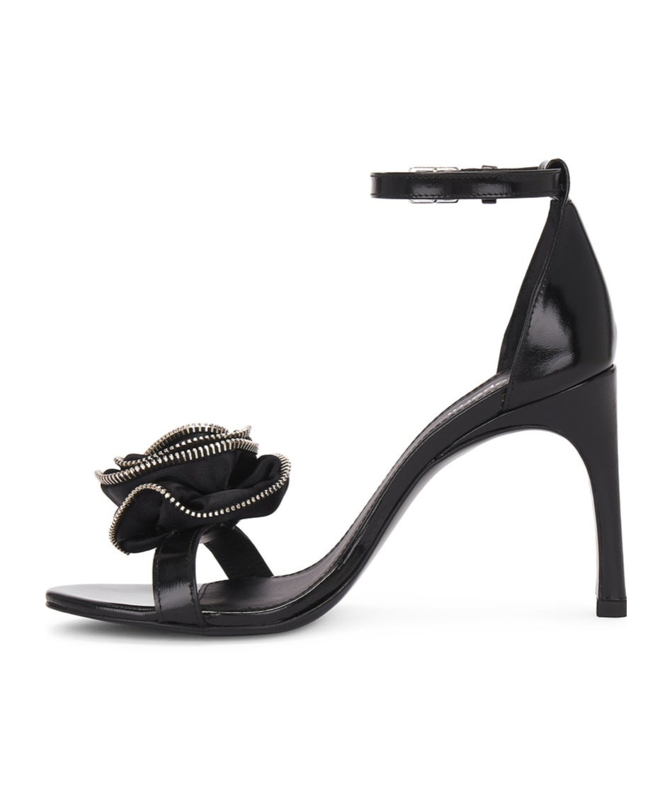 Shop Coperni Round-headed High-heeled Sandals In Black