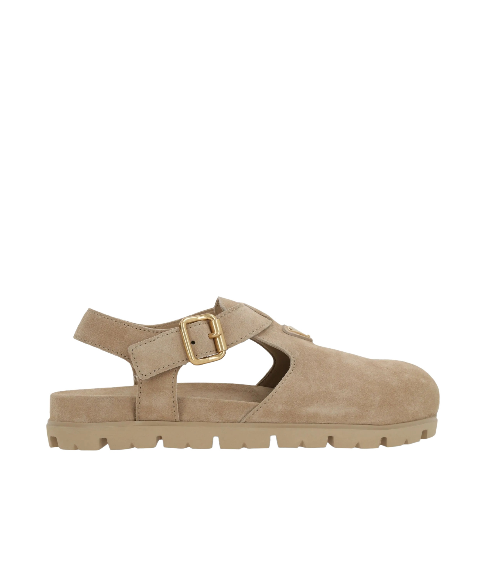 Prada Suede Sandals In Brown