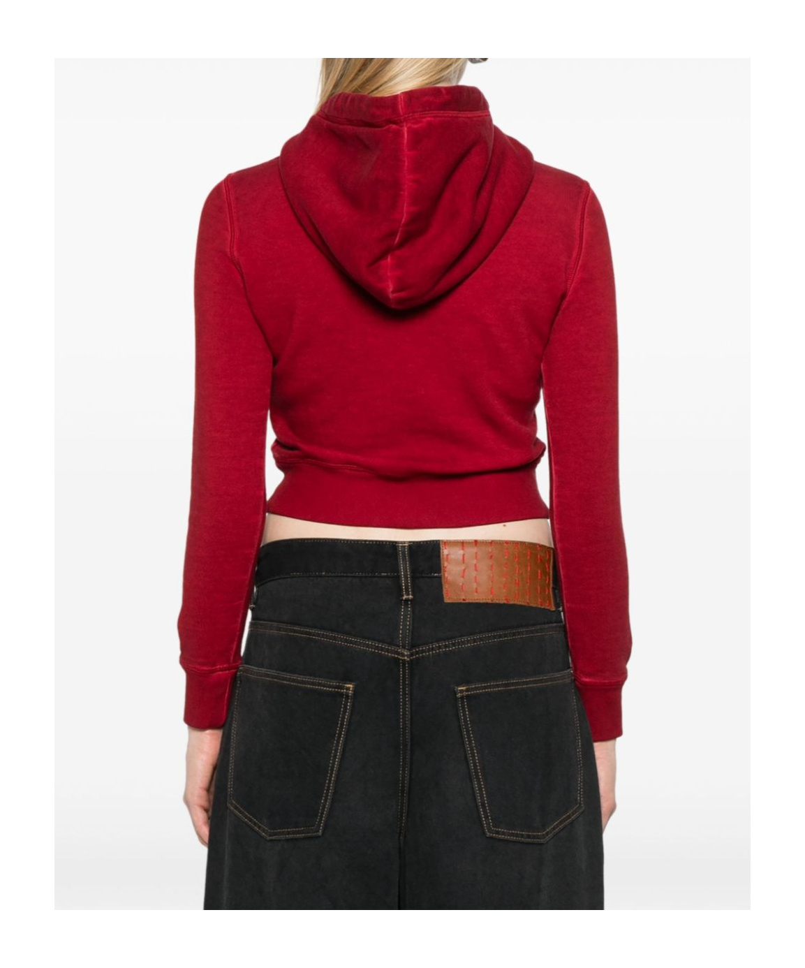 Dsquared2 Cropped Hoodie In Red