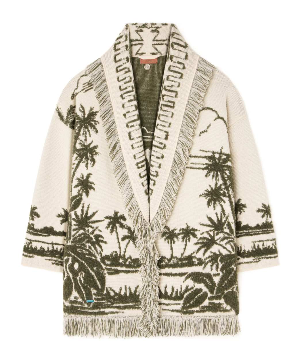 Alanui Palm-tree Fringe Cardigan In Multi