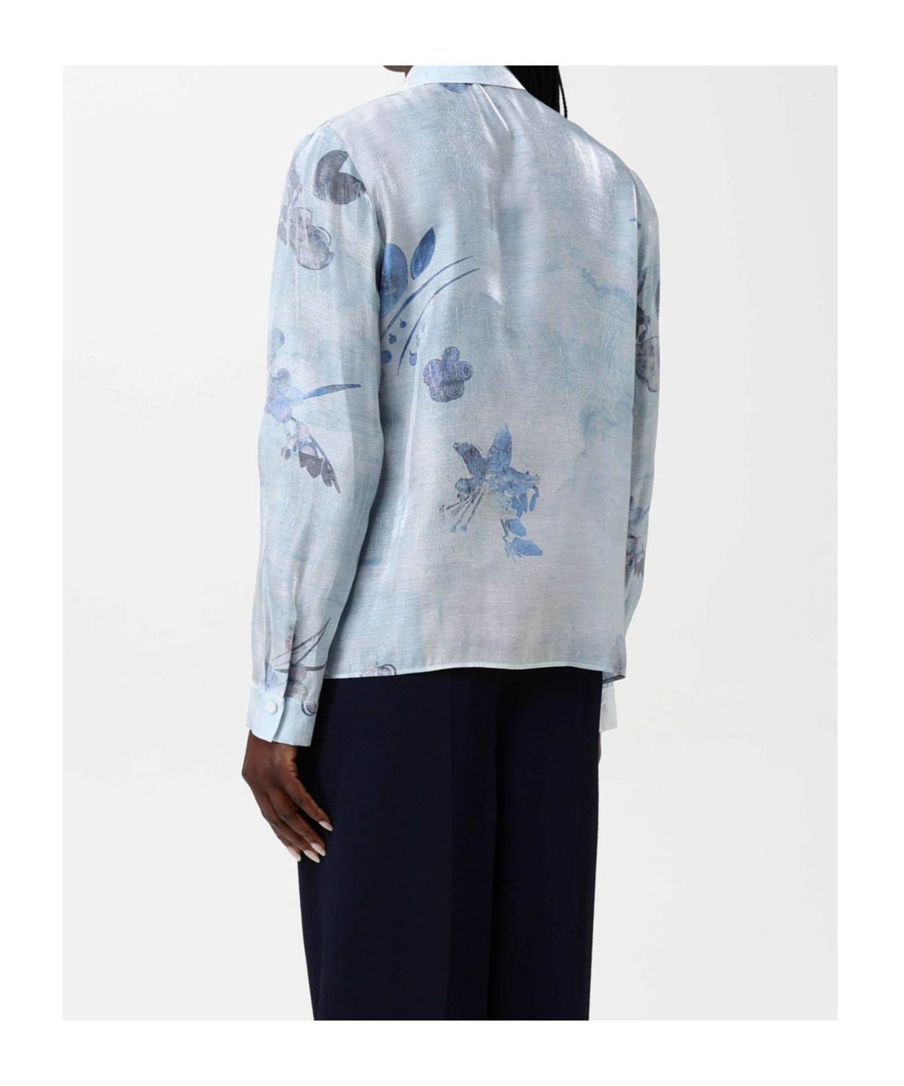 EMPORIO ARMANI FLORAL-PRINT SHIRT