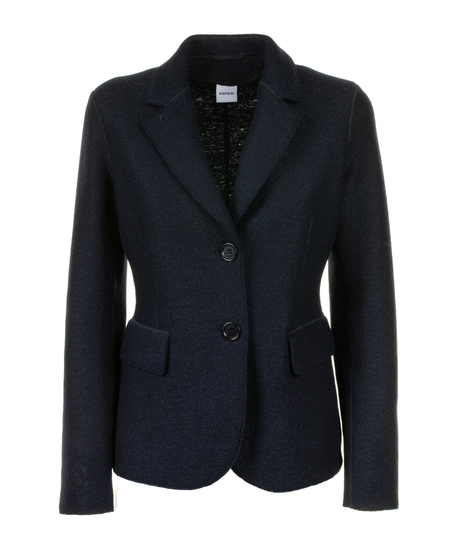 Aspesi Single-breasted Jacket In Blue