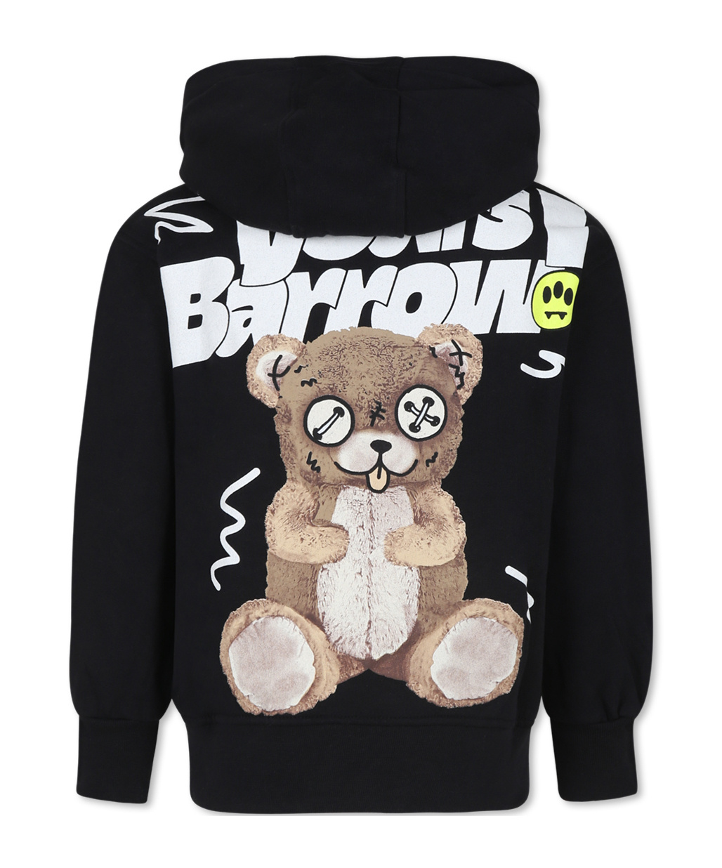 Barrow Graphic-print Cotton Hoodie In Black