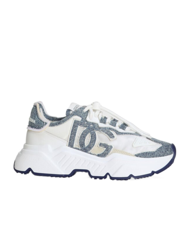 Dolce & Gabbana Daymaster Nylon And Denim Sneakers In White