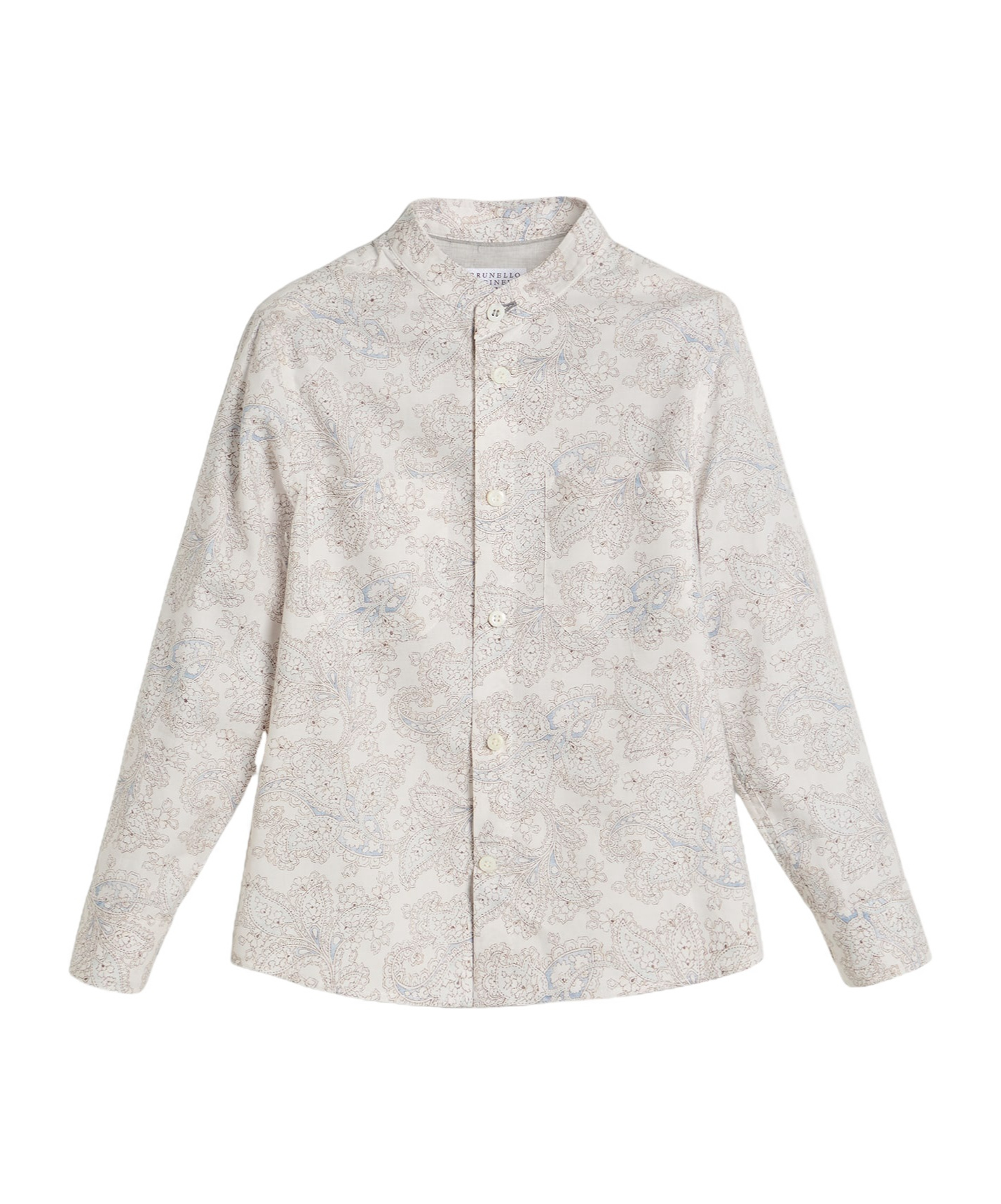Brunello Cucinelli Paisley-print Shirt In White