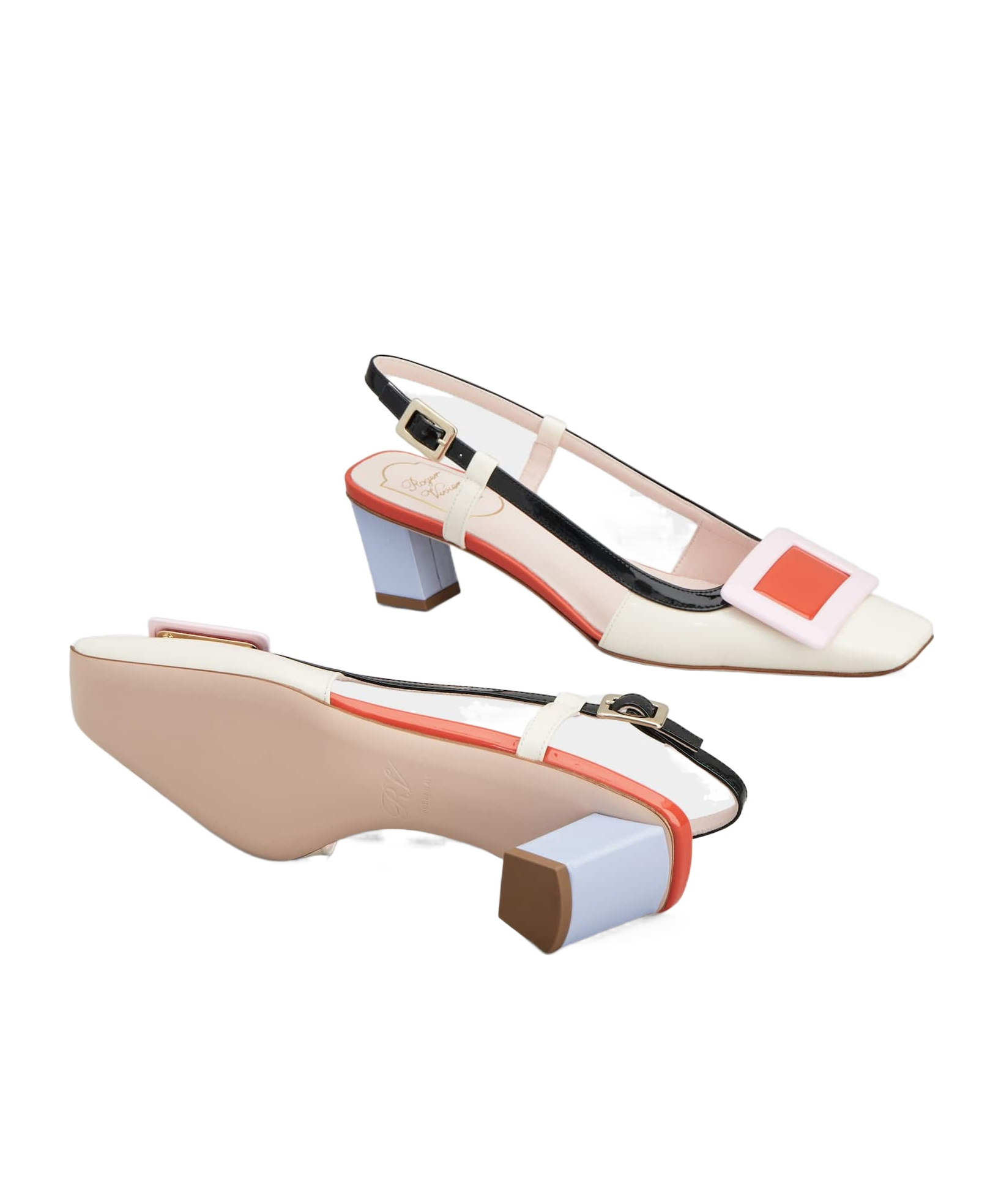 Roger Vivier Belle Vivier Slingback In Multicolor
