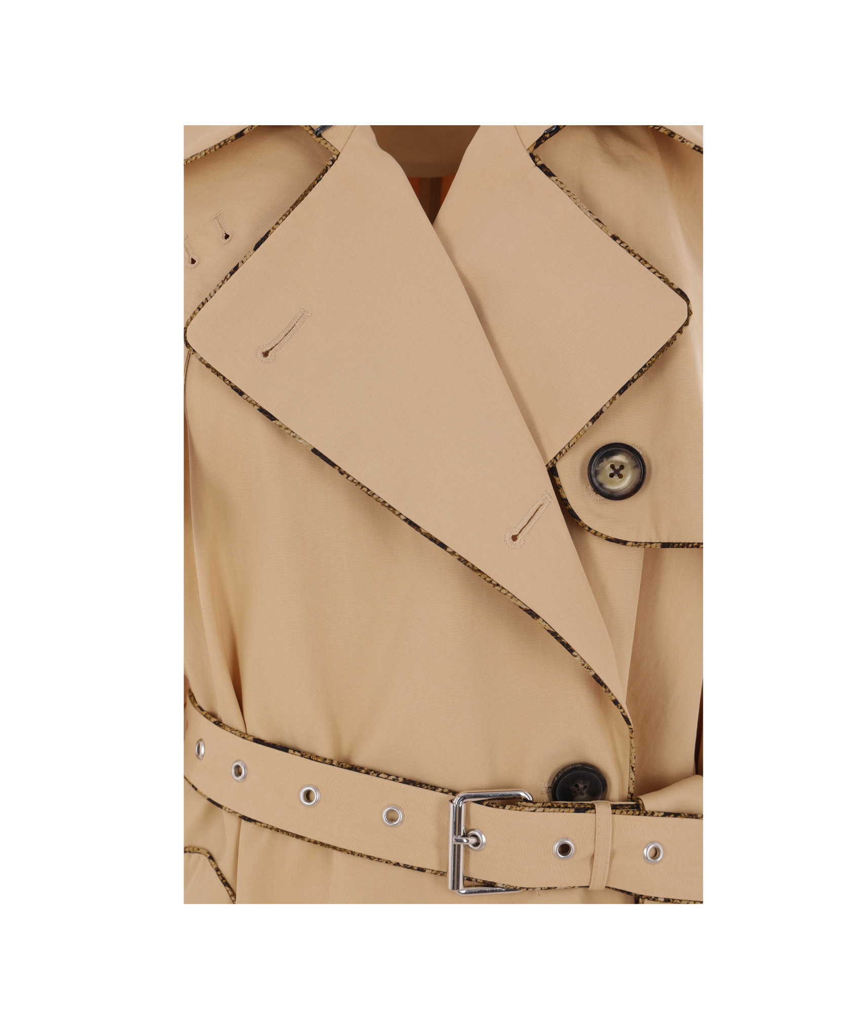Dries Van Noten Risto Washed Cotton Poplin Trench Coat In Nude