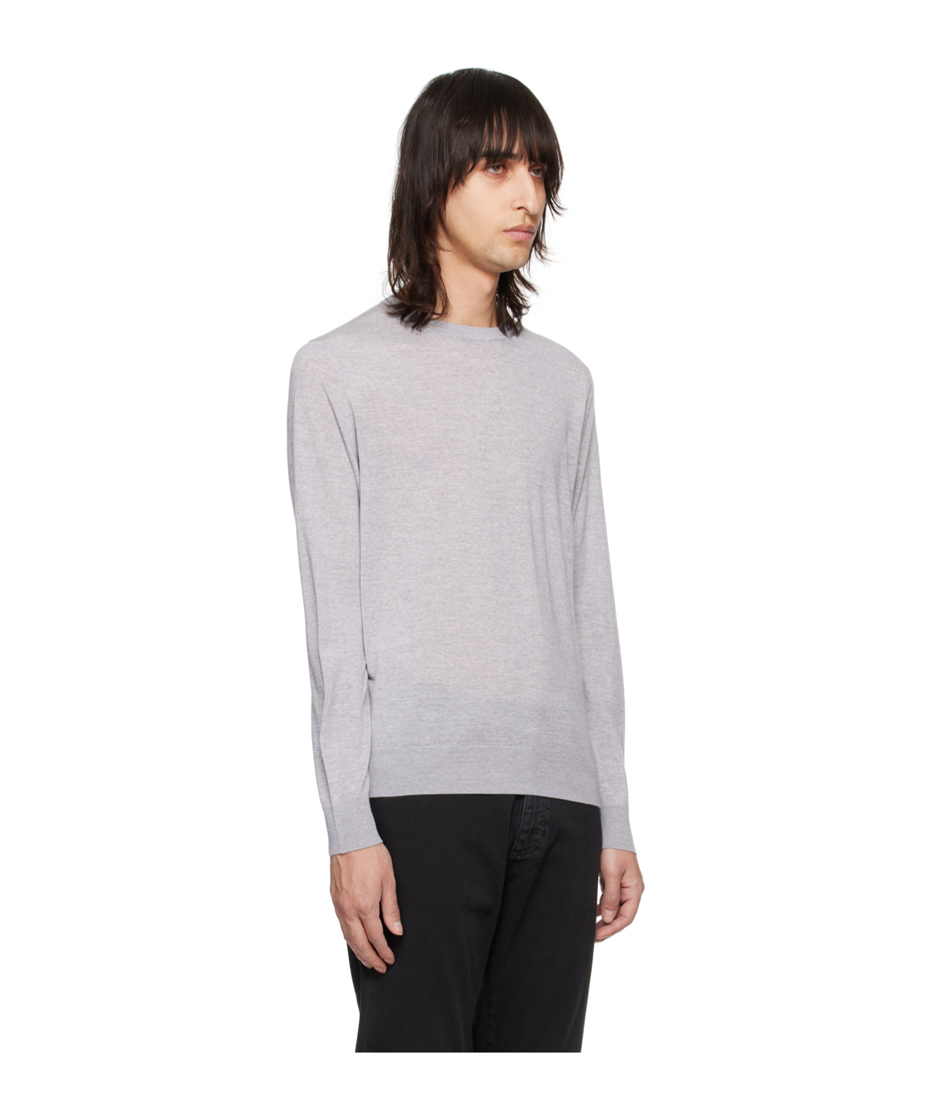 Zegna Long-sleeved Sweater In White