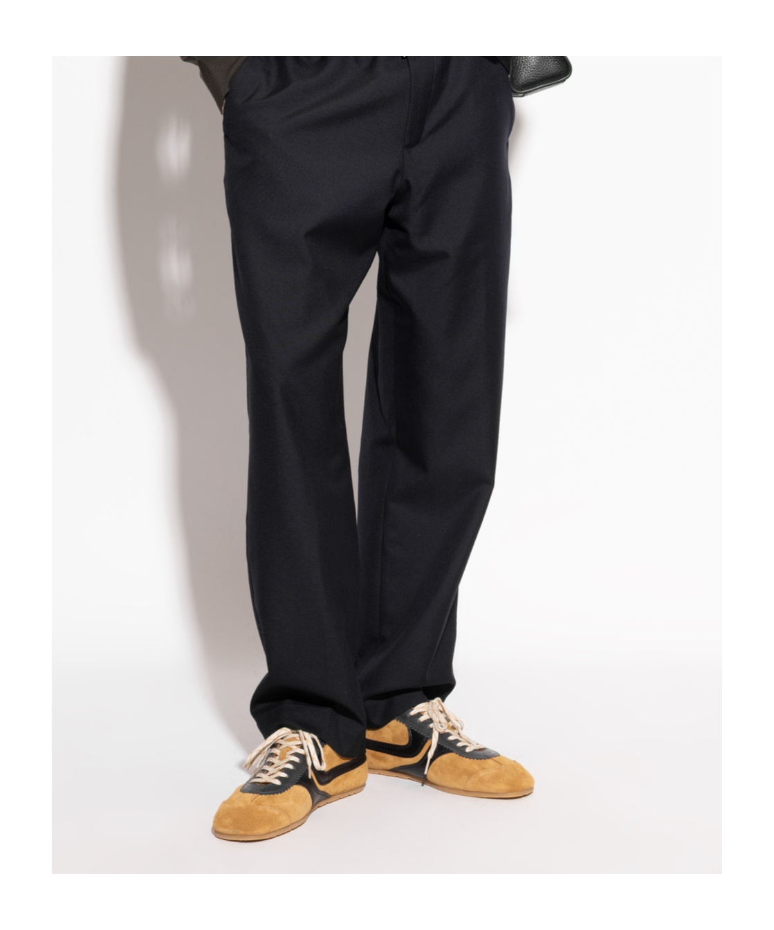 Dries Van Noten Double Lacing Suede Sneakers With Leather Inserts Shoes