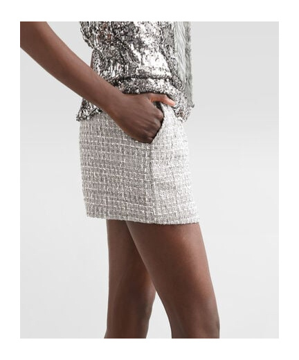 Dolce & Gabbana Tweed Shorts In White