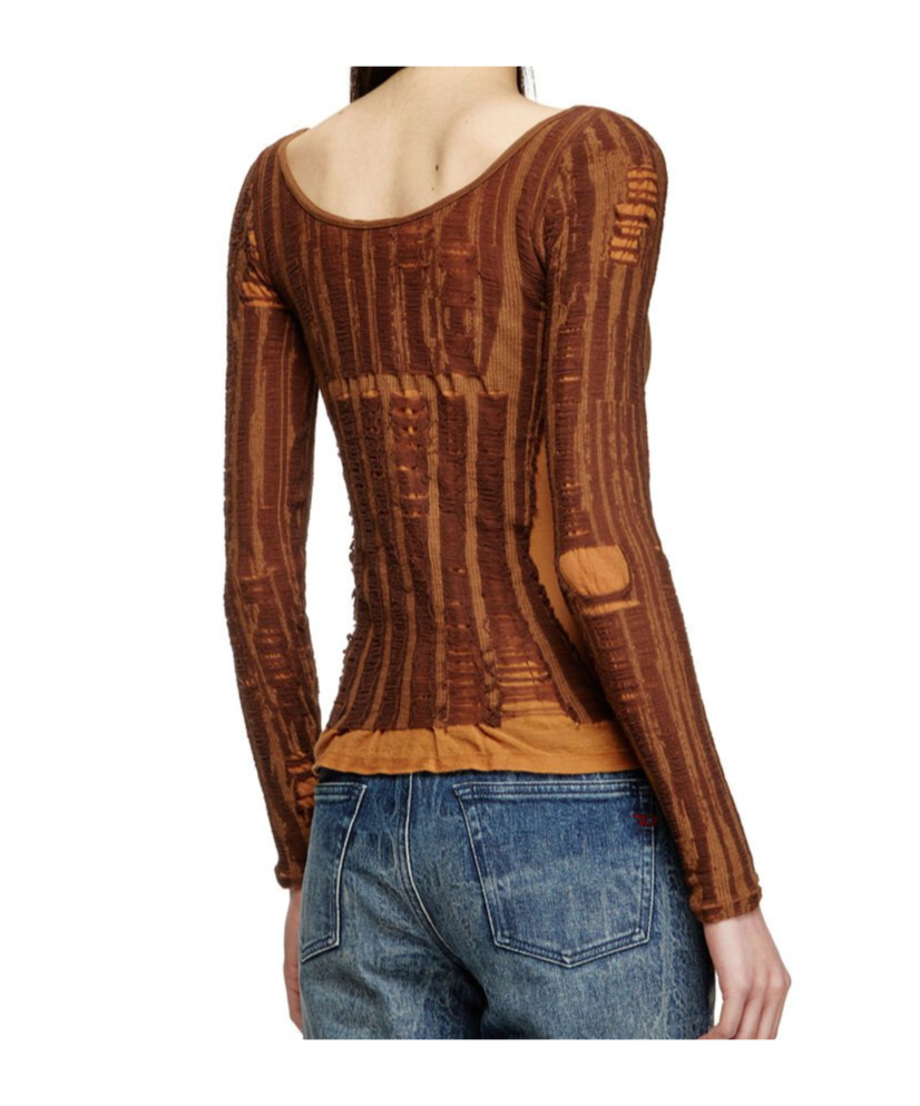 Diesel Seamless Top In Brown