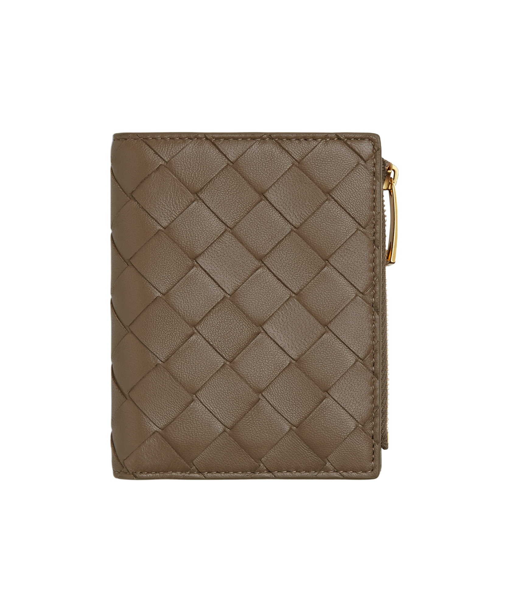 Bottega Veneta Small Leather Intrecciato Bifold Wallet In Brown