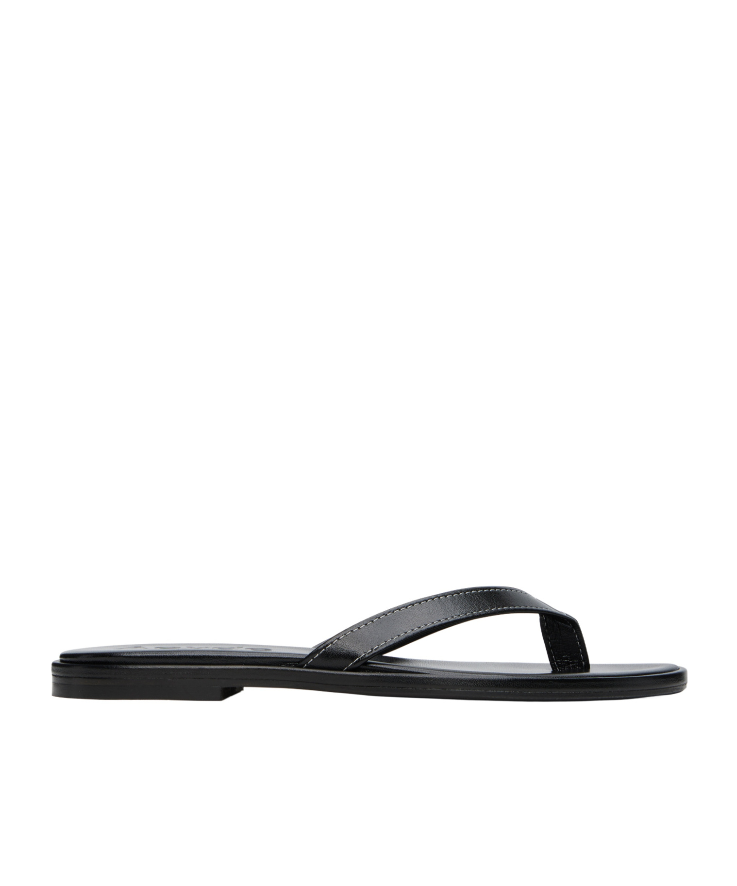 Aeyde Melody Leather Flip-flops In Black