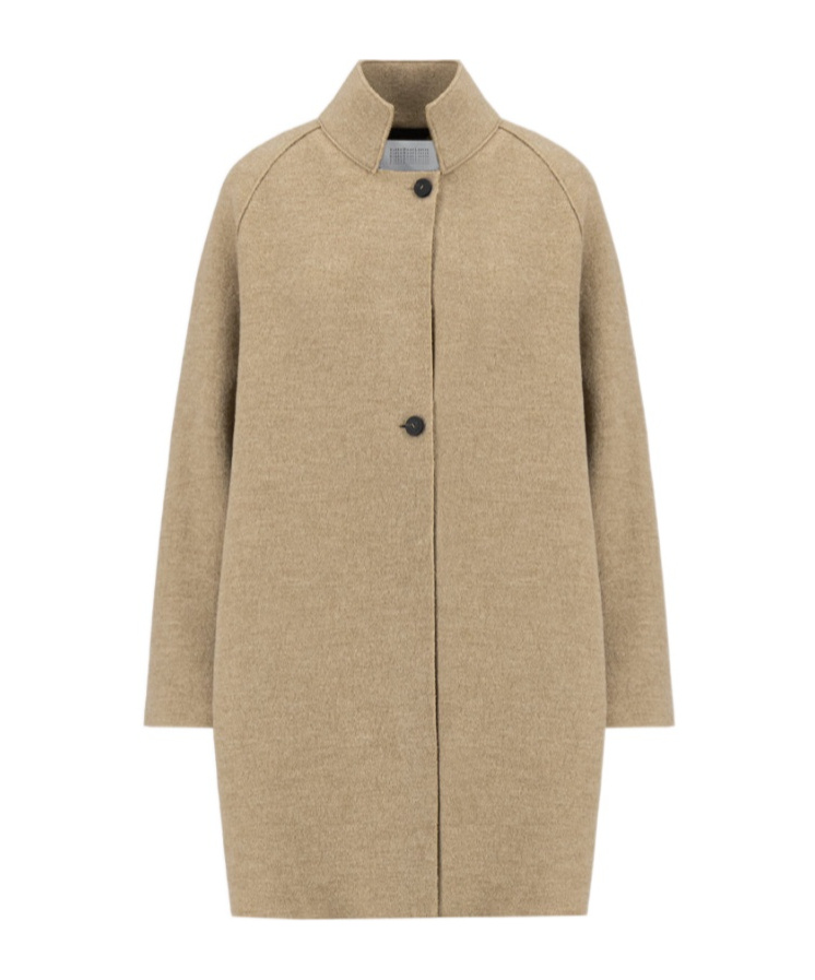 Harris Wharf London Raglan Cape Boiled Wool In Brown