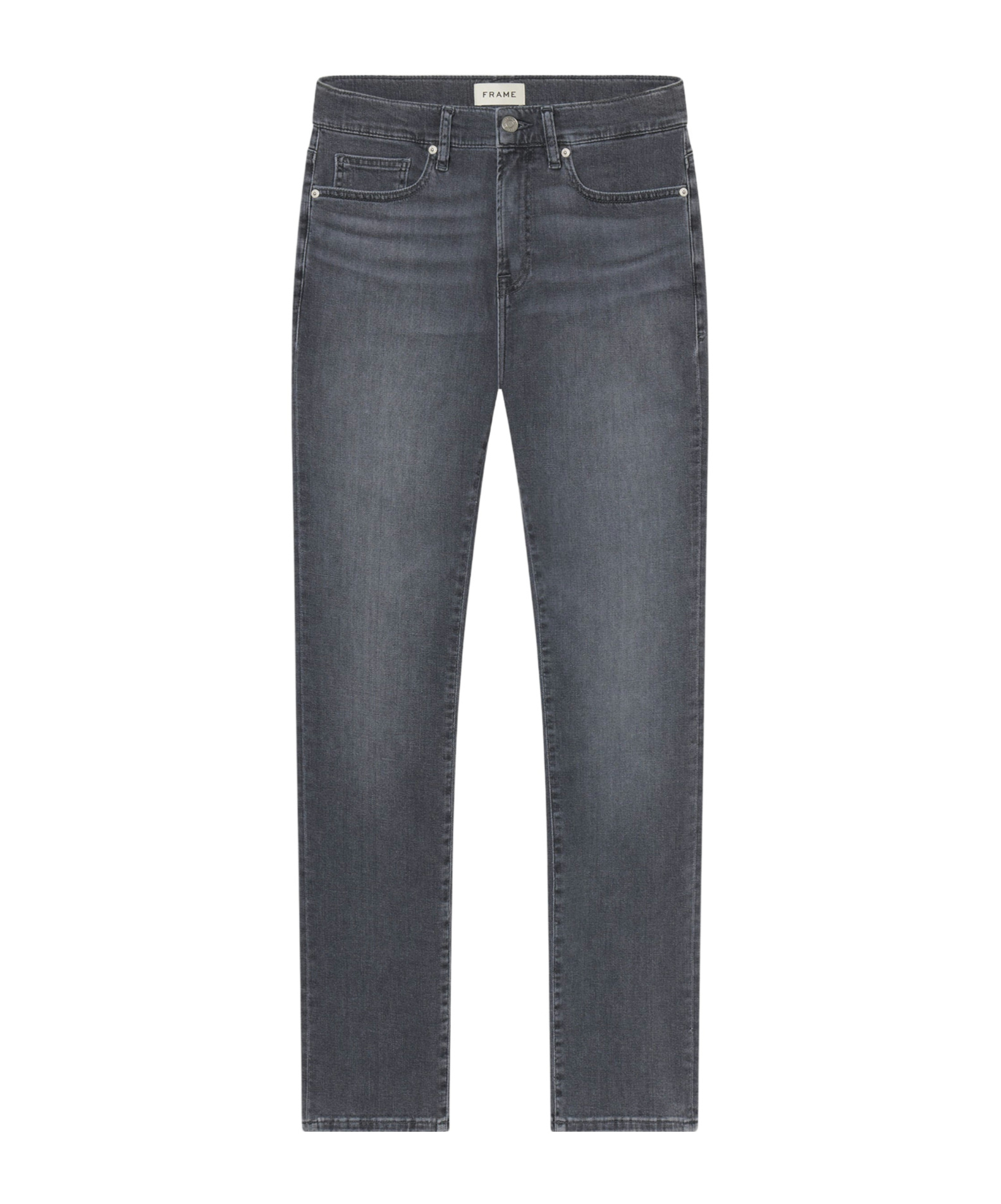 Frame Mid-rise Straight-leg Jeans In Black