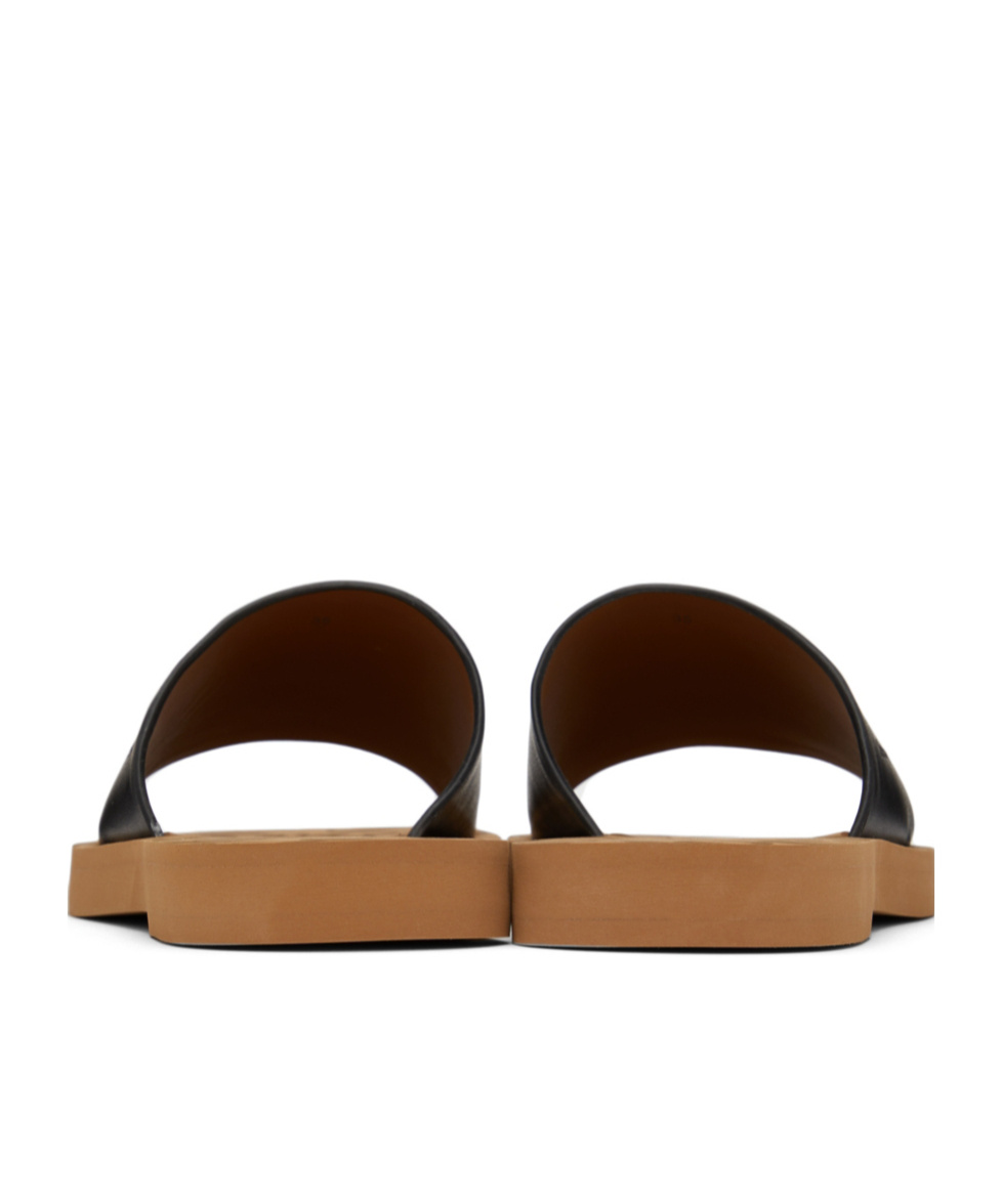 See By Chloé Essie Slide Logo Slippers In Black