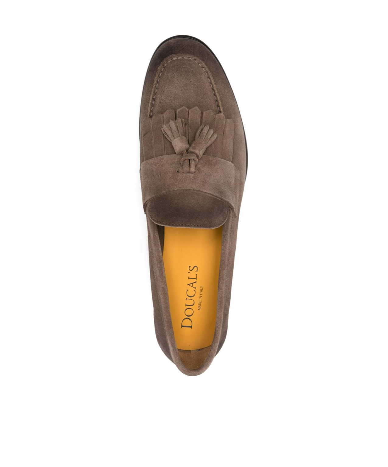 Doucal's Round Head Loafer Shoes In Brown