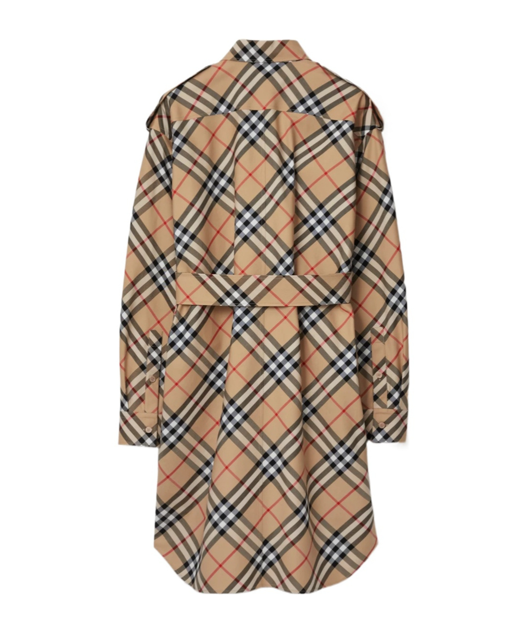 Burberry Vintage Check Long Sleeved Shirt Dress In Brown