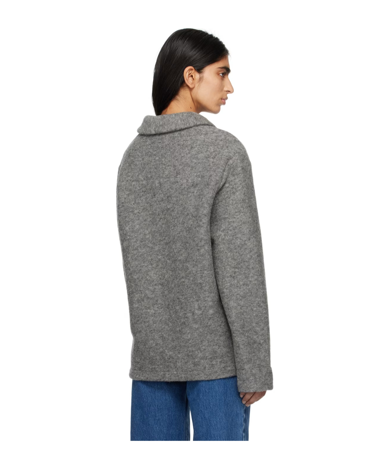 Apc Casual Jacket With Buttons On Front In Gray