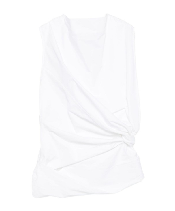 Jil Sander Draped Top In White