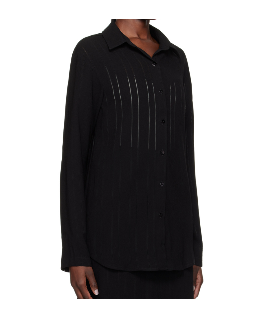 Paris Georgia Lapel Shirt In Black