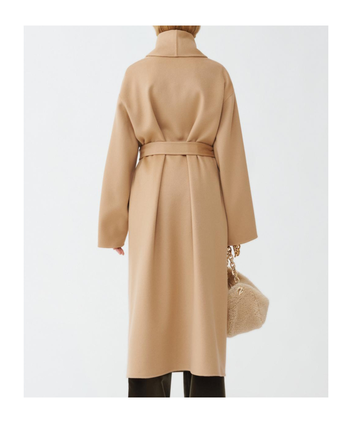 Shop Fabiana Filippi Waist-strap Coat In Nude