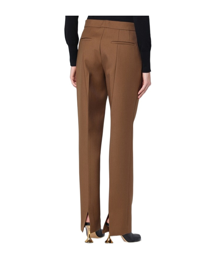 Jil Sander Tailored Wool Slim Pants In Brown