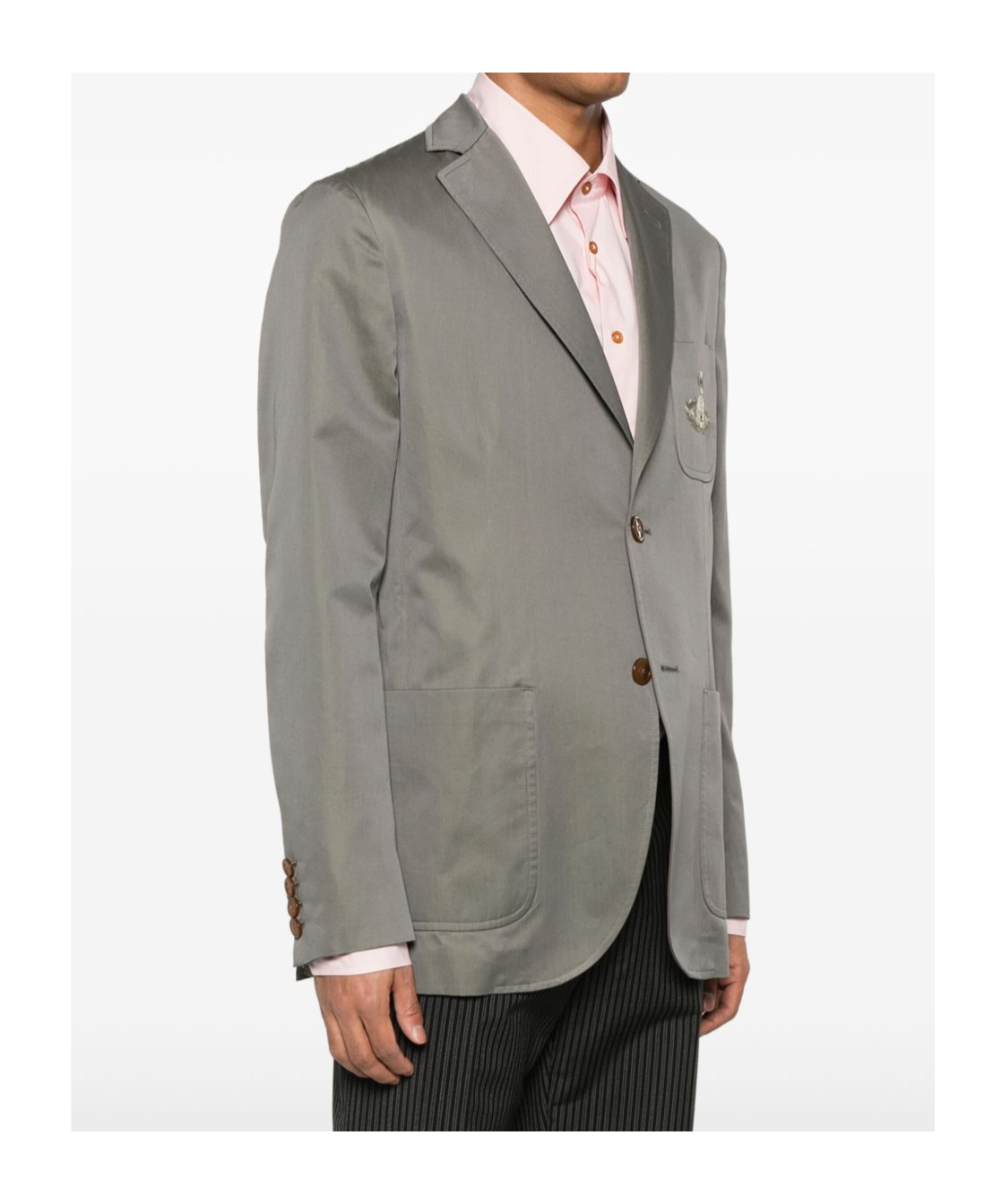 Vivienne Westwood Long-sleeved Suit Jacket In Gray