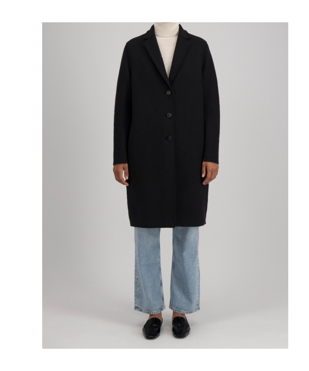 Harris Wharf London Overcoat Boiled Wool In Multi