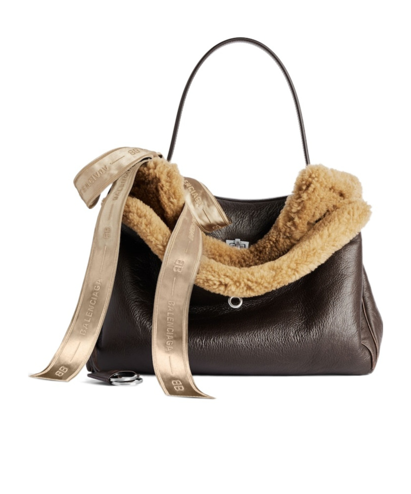 Balenciaga Women's Rodeo Handbag Medium In Brown/beige In Brown