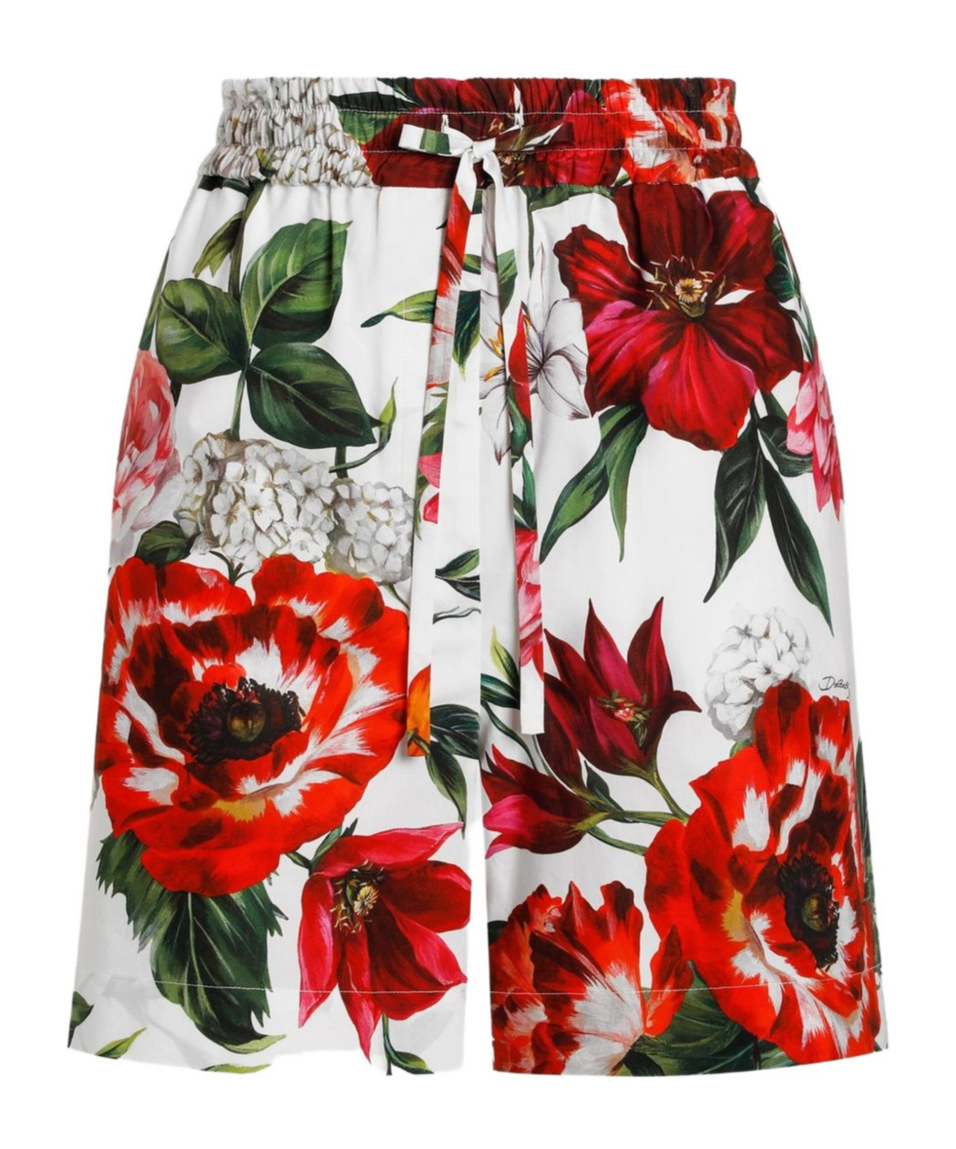 Dolce & Gabbana Multicolor Flower-print Poplin Shorts