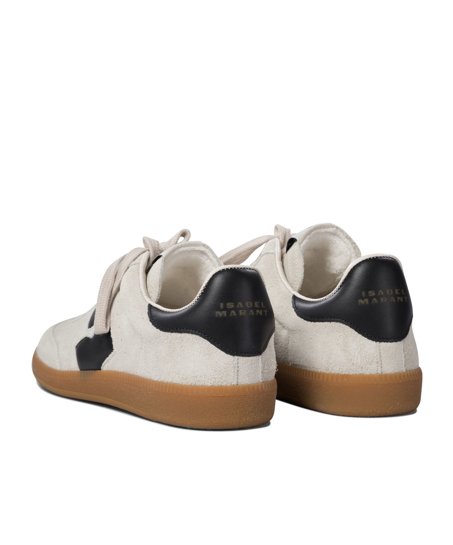 Isabel Marant Suede Sneakers With Branded Heel Counter In White
