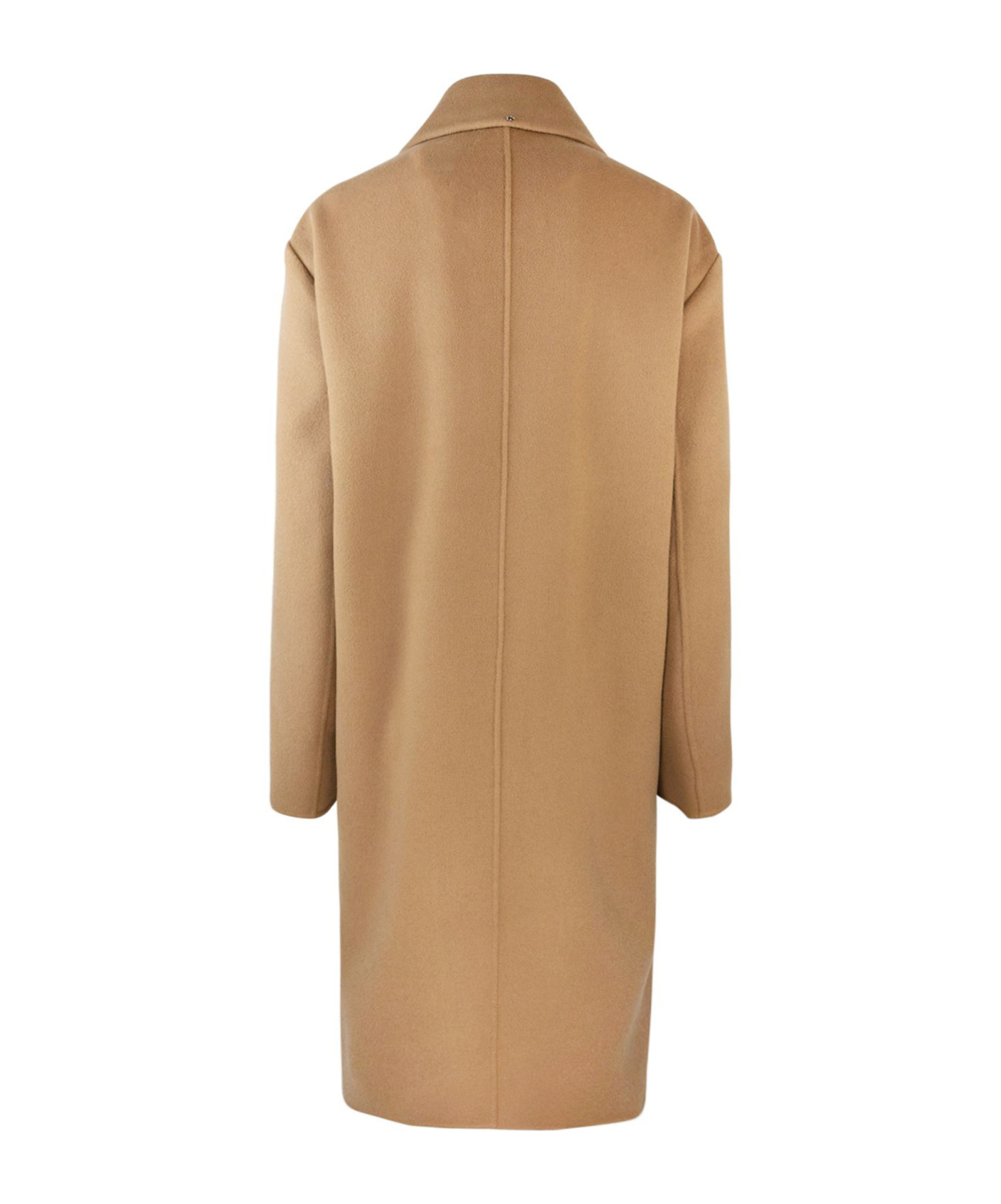 Sportmax Brown Wool Midi Coat In Brown