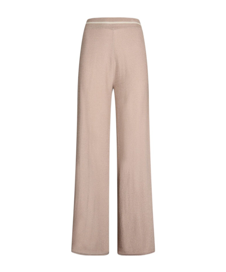 Liu •jo Lurex-embellished Trousers In Pink