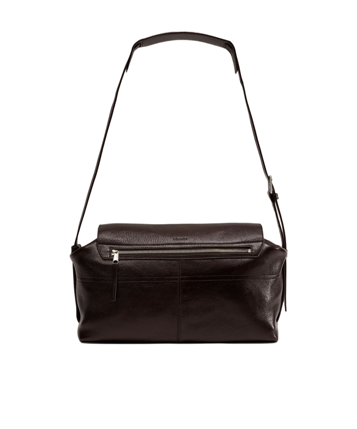 Lemaire Weekend Gear Leather Crossbody Bag With Pockets In Black