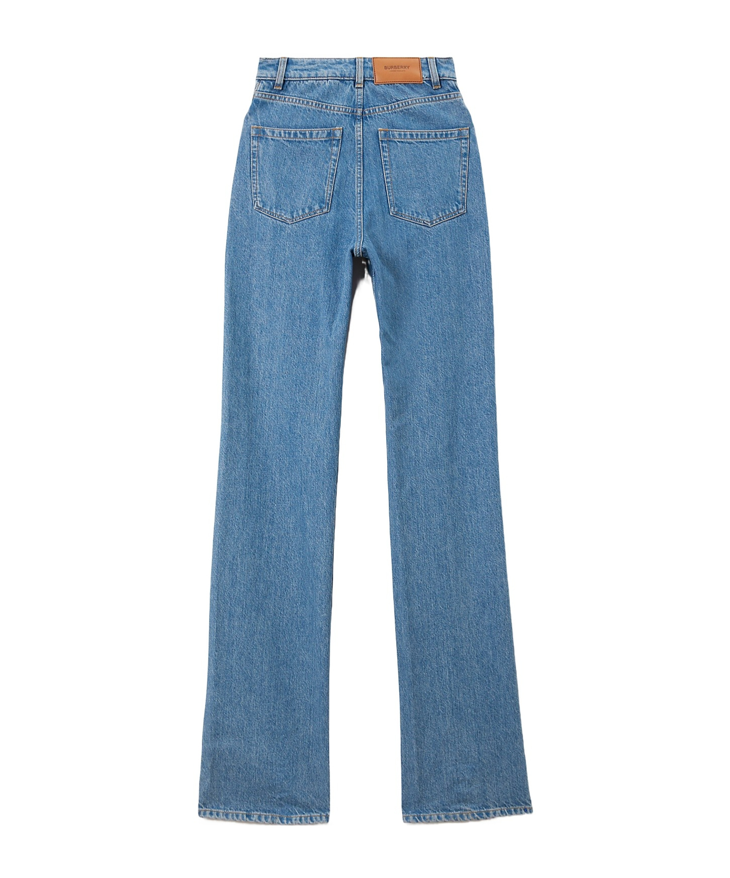 Burberry High-waist Straight-leg Jeans In Blue