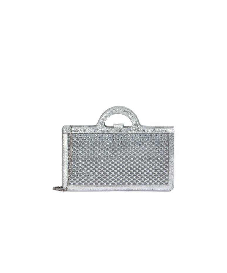 Marni Tropicallia Crystal-embellished Wallet-on-chain In Gray