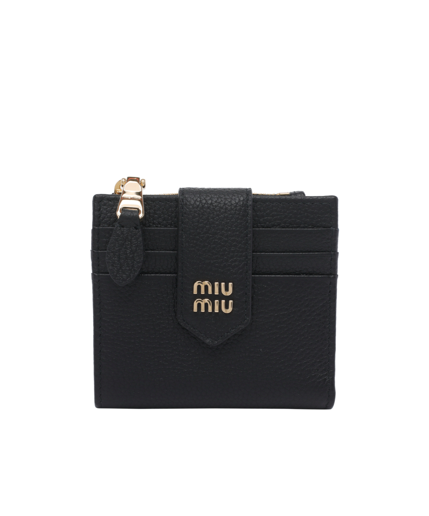 Miu Miu Small Leather Wallet In Black