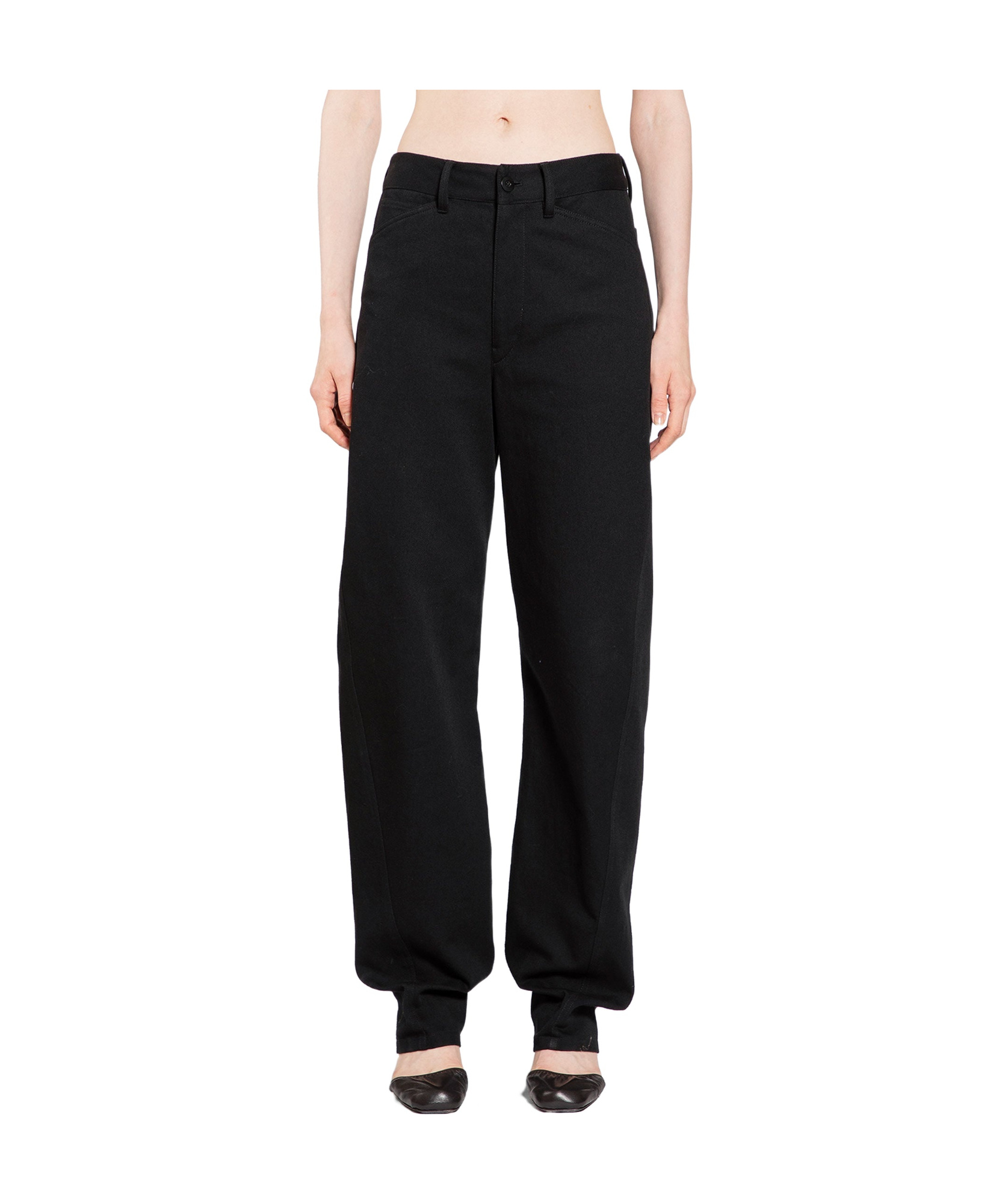 Lemaire Belt-loop Casual Pants In Black