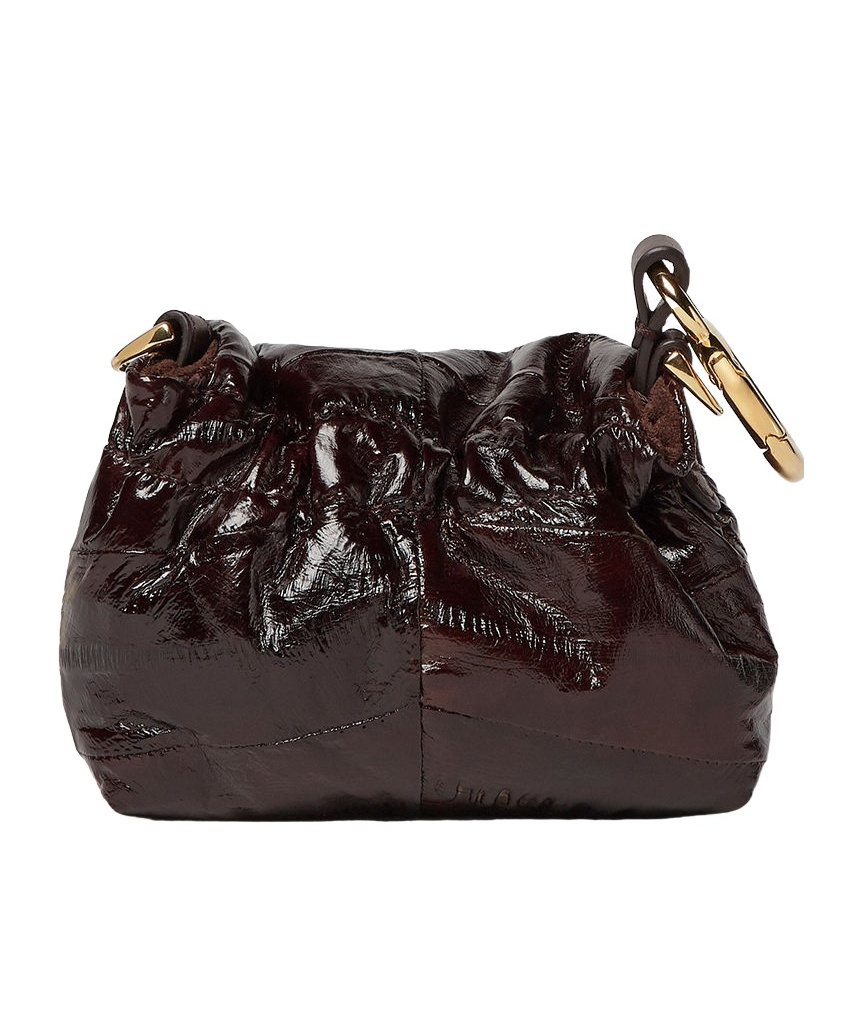 Fendi Brown Inlaid Hagfish Leather Miniature In Brown