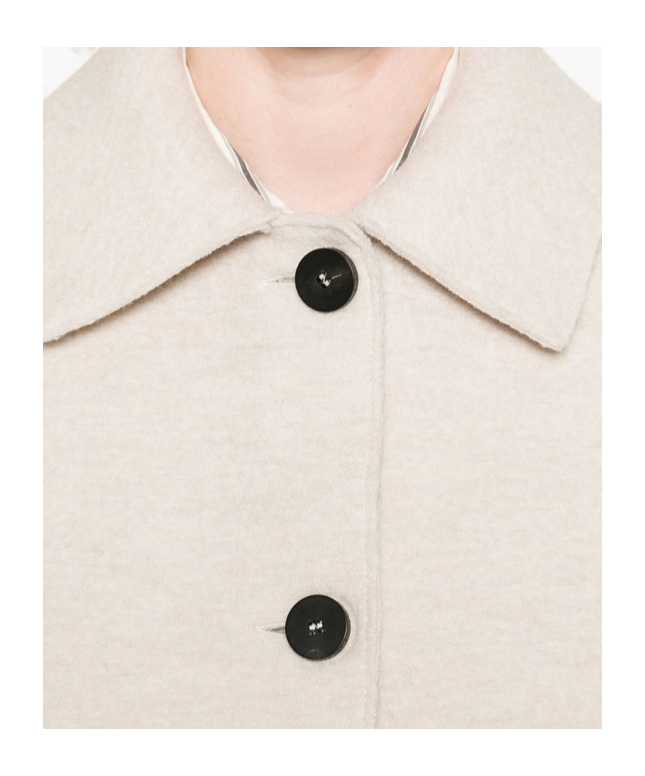 Harris Wharf London Button-front Cropped Jacket In White