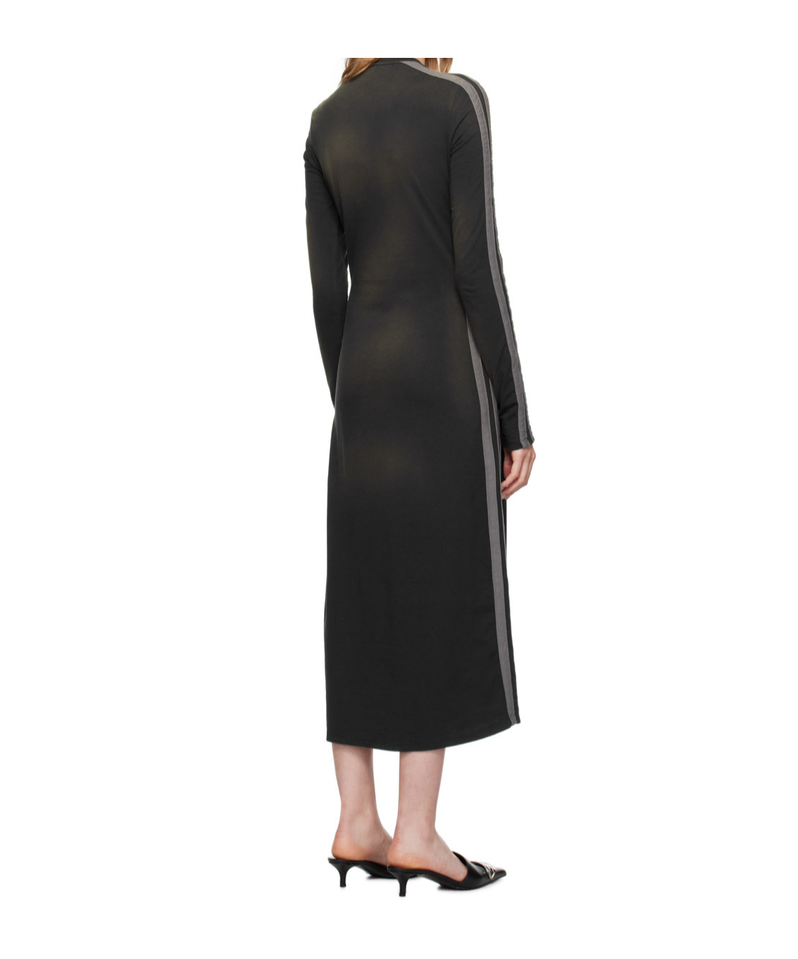 Diesel Striped Dress In Black
