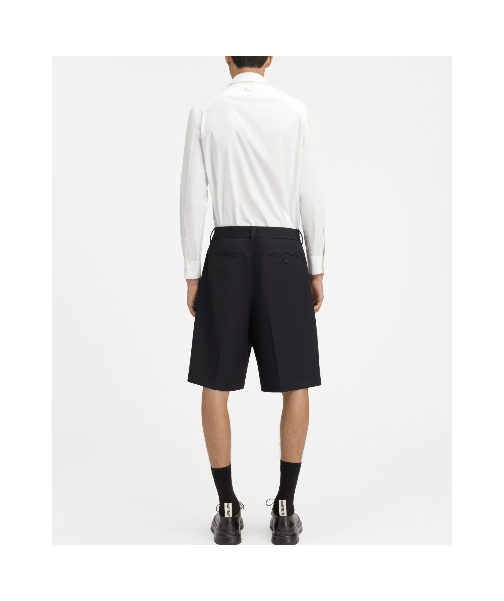 Jacquemus Tailored Bermuda Shorts In Wool In Black