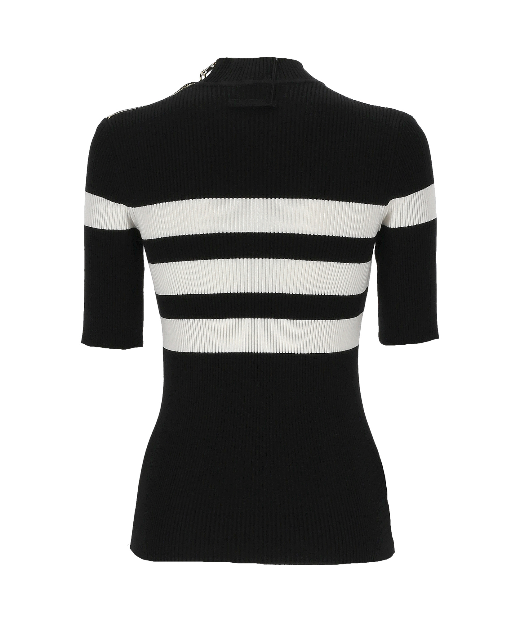 Jean Paul Gaultier The Viscose Knitted Short Sleeves Pullover In Black