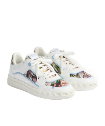 Shop Valentino Freedots Sneakers In White
