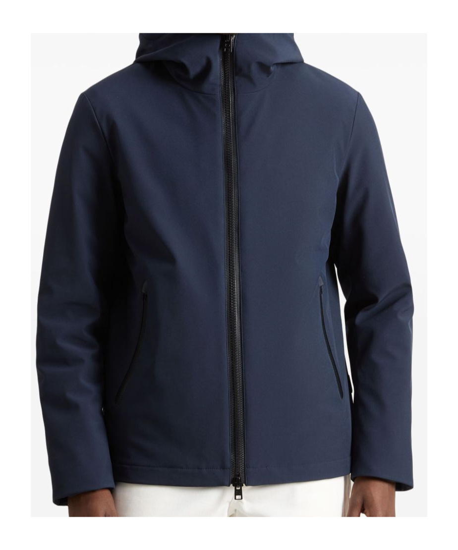 Woolrich Contemporary Blue Jacket With Silhouette In Blue
