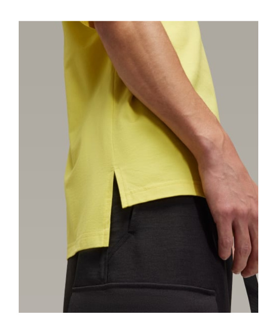 Y-3 Three-stripe Short-sleeved T-shirt In Yellow