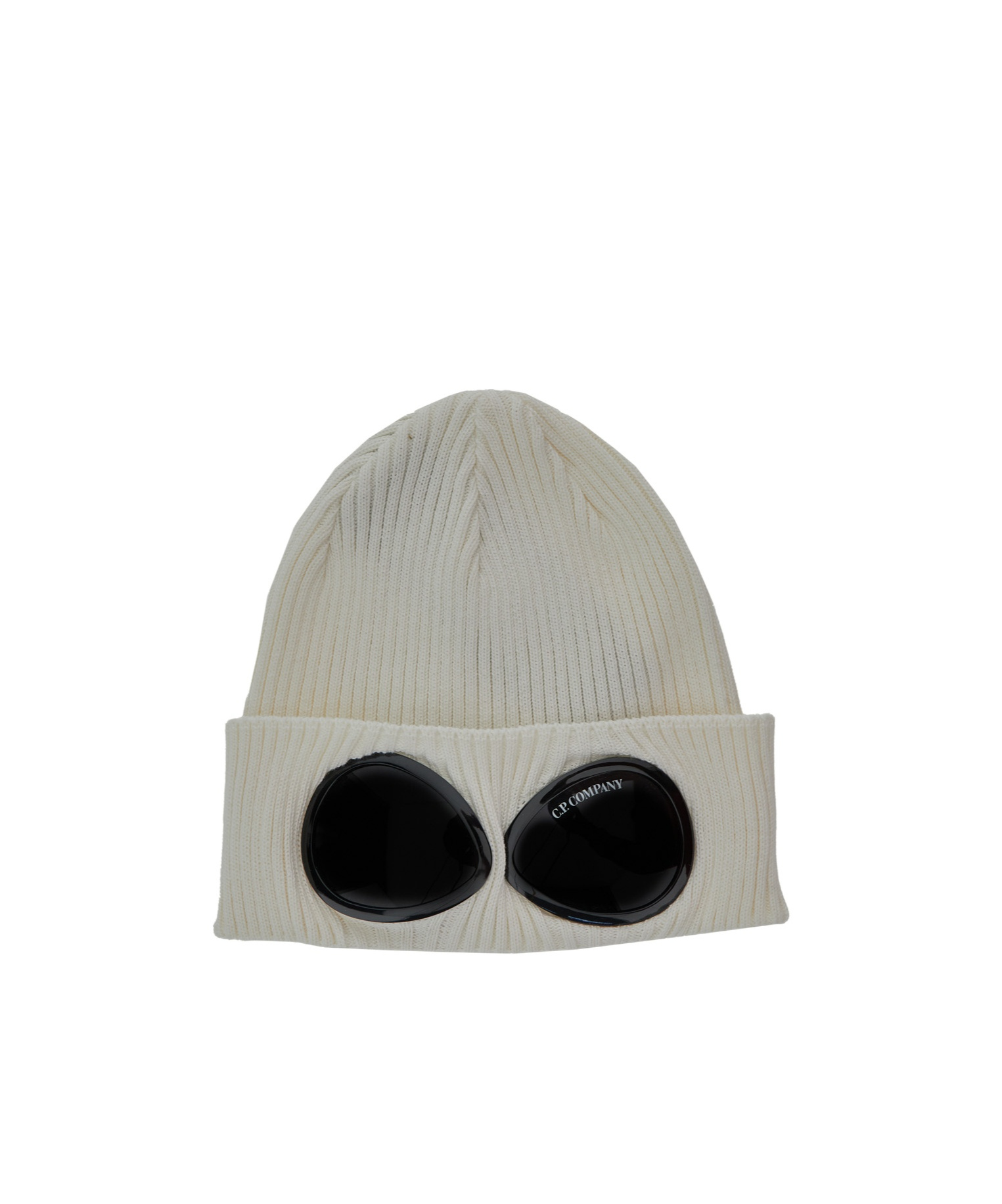 Shop C.p. Company Knitted Hat With Rolled Brim In Gray