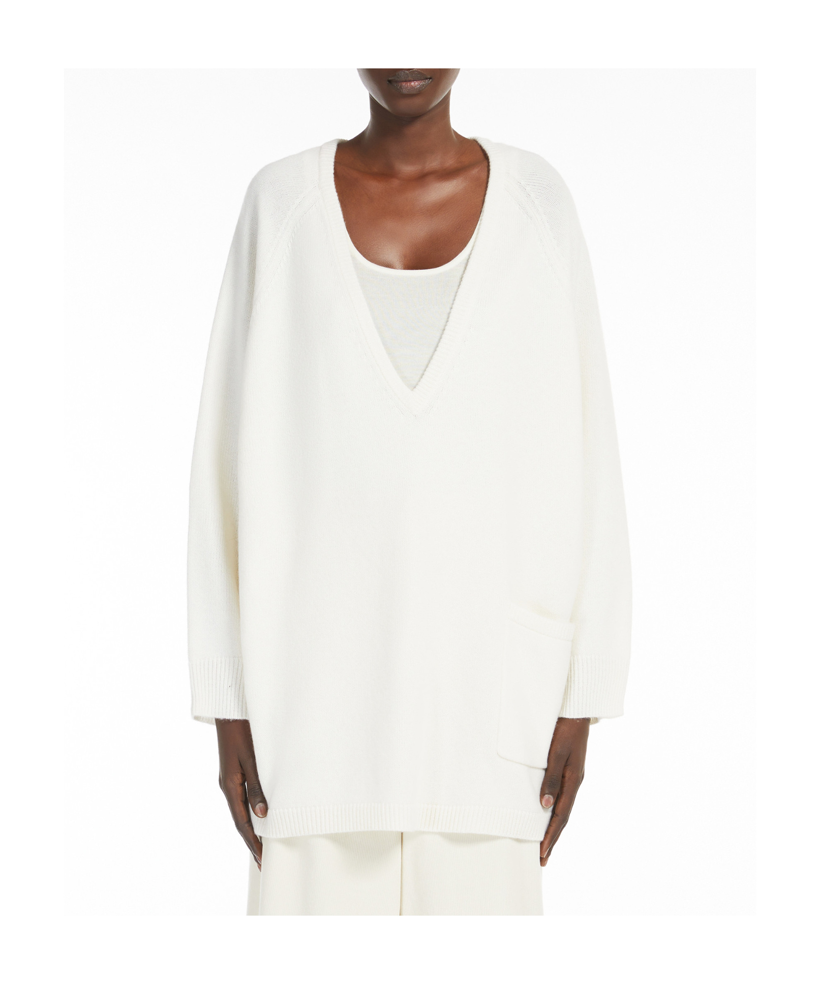 Max Mara Wool And Cashmere Pullovers In White